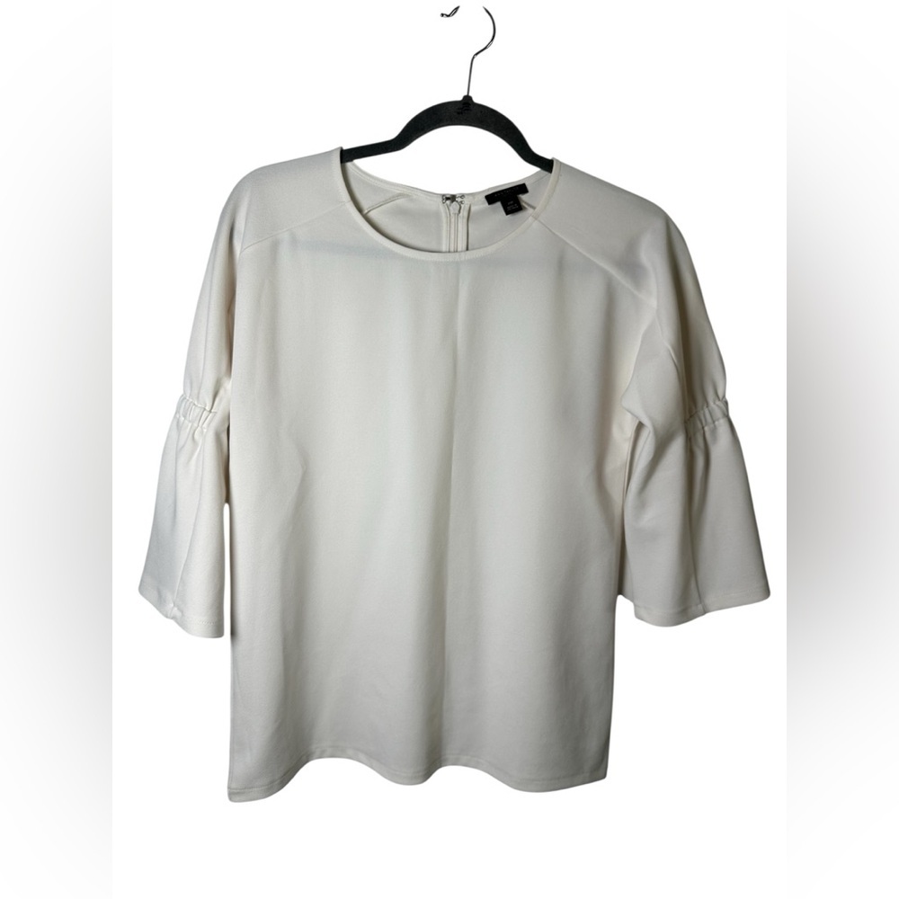 Ann Taylor Petite Women’s White 3/4 Sleeve Blouse XSP - Picture 2 of 7